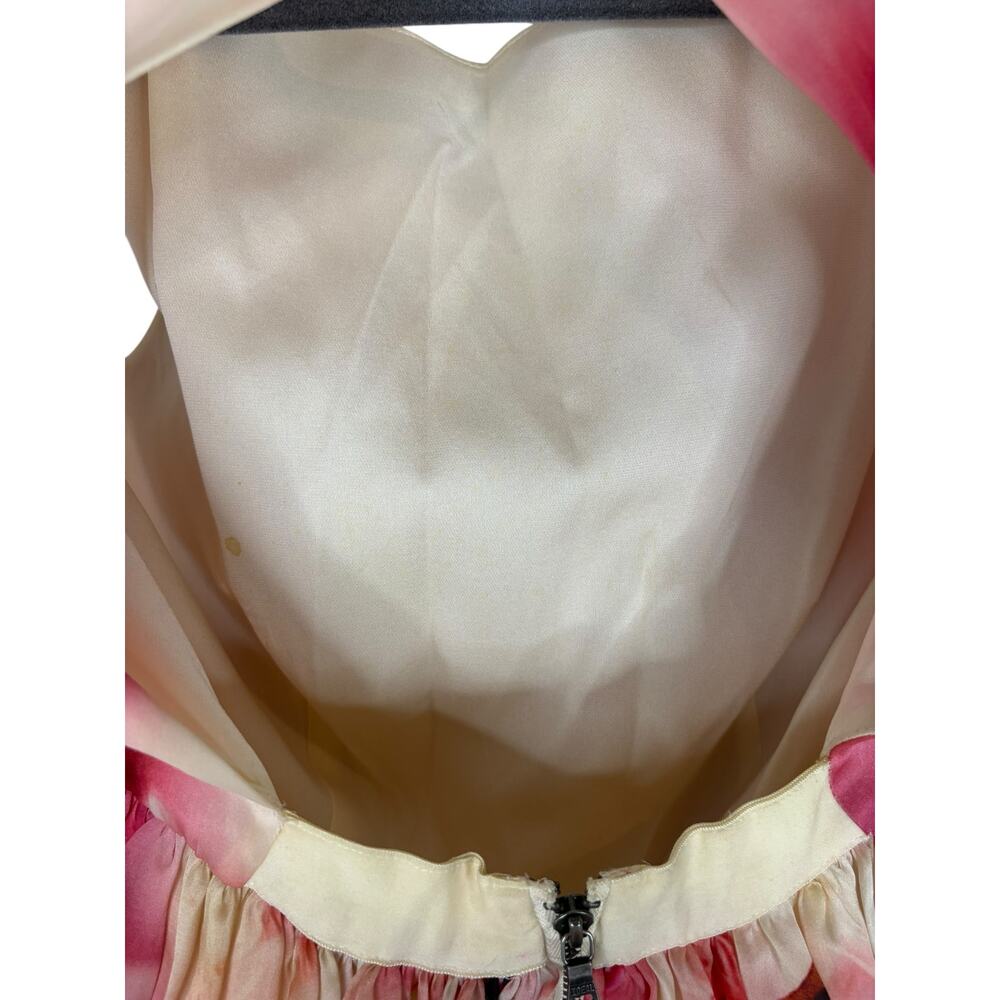 Alice + Olivia Catherine Cherry Blossom Mini Dress Silk Garden Party Coquette S - Picture 9 of 9